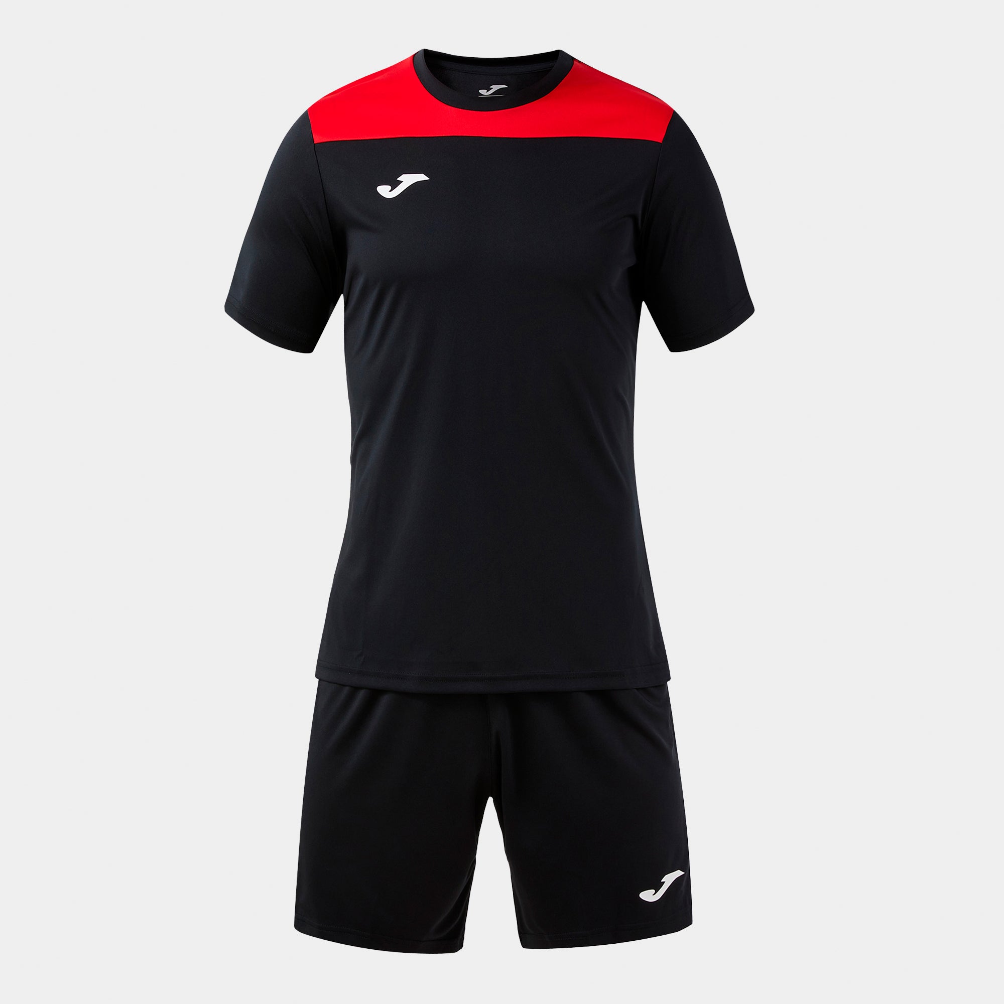Joma PHOENIX III Shirt and Short Set (Black Red)