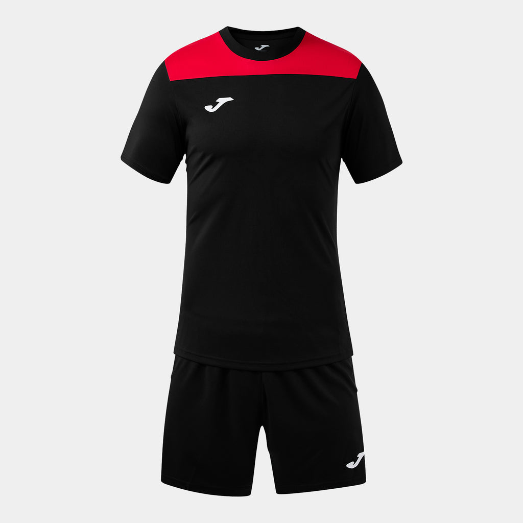Joma PHOENIX III Shirt and Short Set (Black Red) — view 6