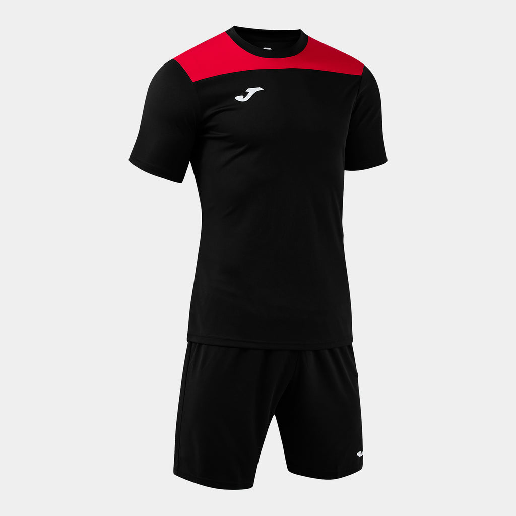 Joma PHOENIX III Shirt and Short Set (Black Red) — view 7