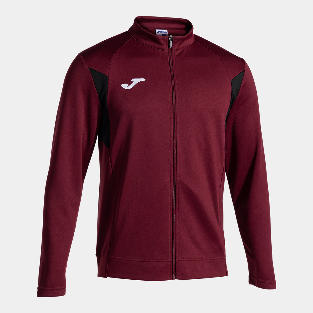 Joma WINNER III Full Zip Tracksuit Jacket (Burgundy Black)