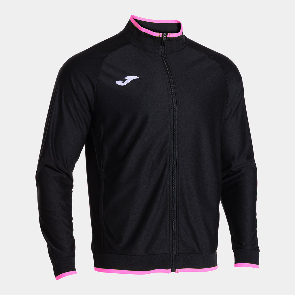 Joma COMBI PREMIUM Full Zip Tracksuit Jacket (Black Fluo Pink)