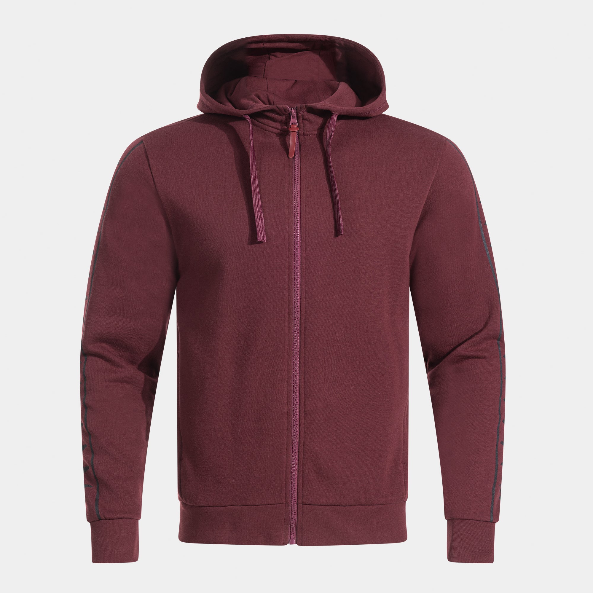 Joma HEROIC Cotton Mix Fleece Full Zip Hoodie (Burgundy Black)