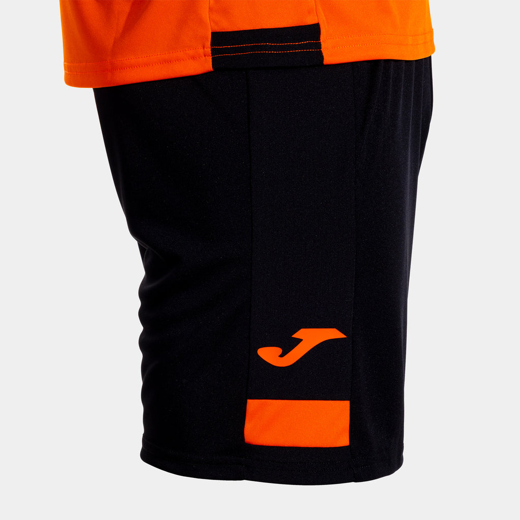 Joma LIDER Shirt and Short Set (Orange Black) — view 4