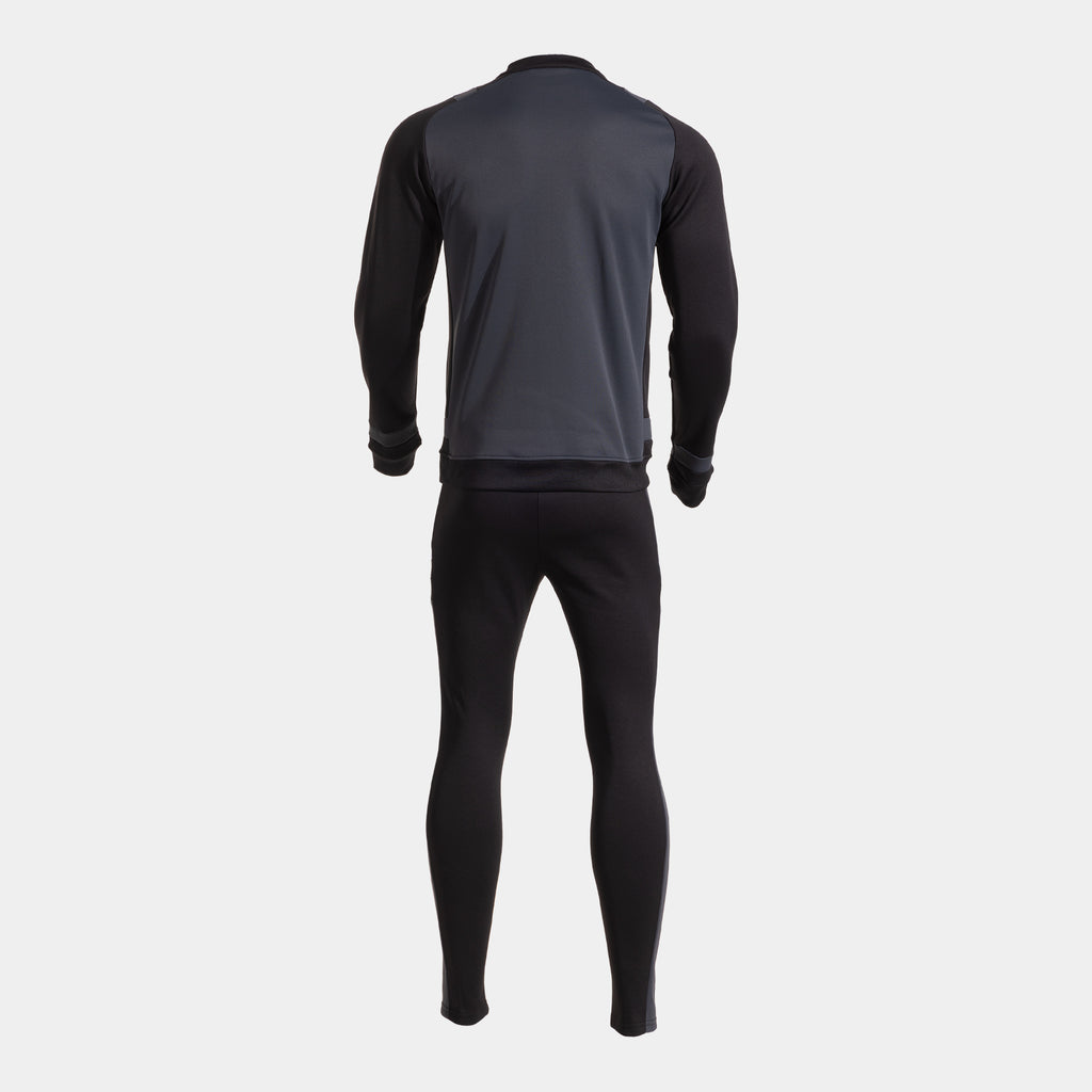 Joma LIDER Tracksuit Set (Dark Gray Black) — view 2