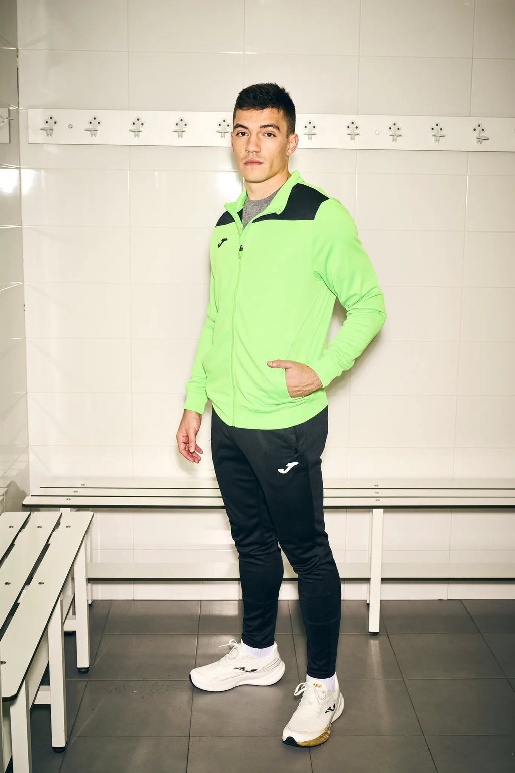 Joma PHOENIX III Tracksuit Set (Fluo Green Black)