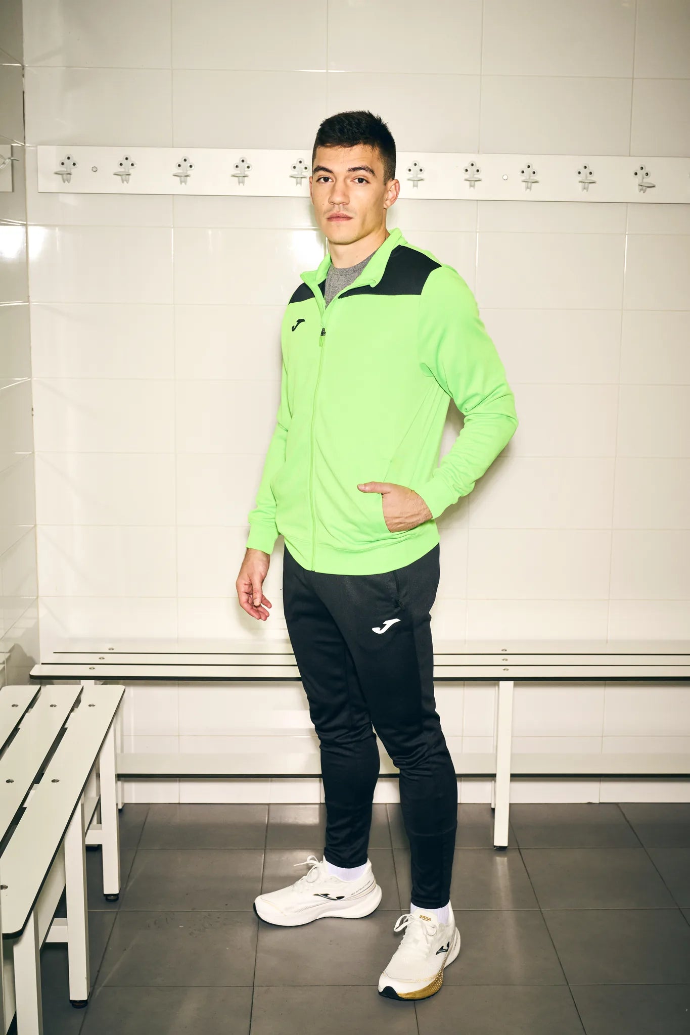 Joma PHOENIX III Tracksuit Set (Fluo Green Black)