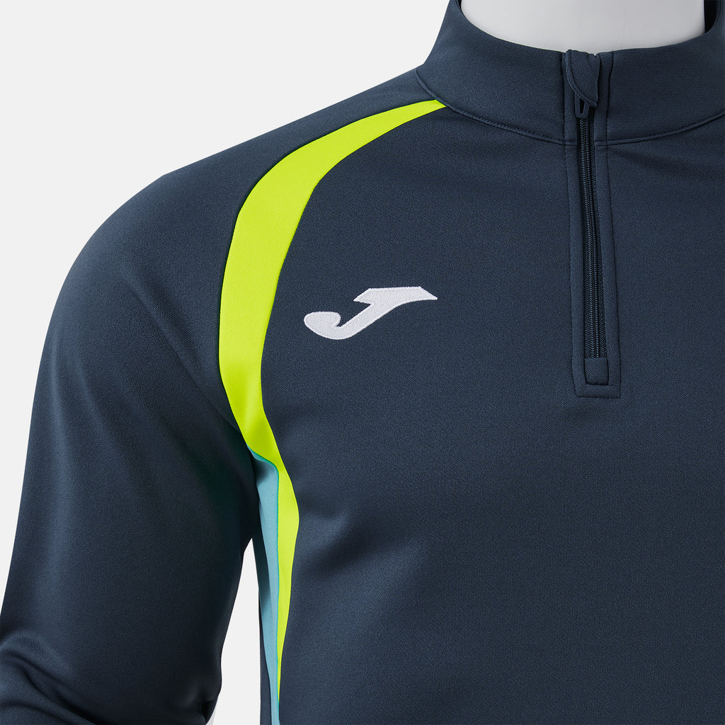 Joma CHAMPIONSHIP 20 Qtr Zip Sweatshirt (Dark Navy Fluo Yellow) — view 3