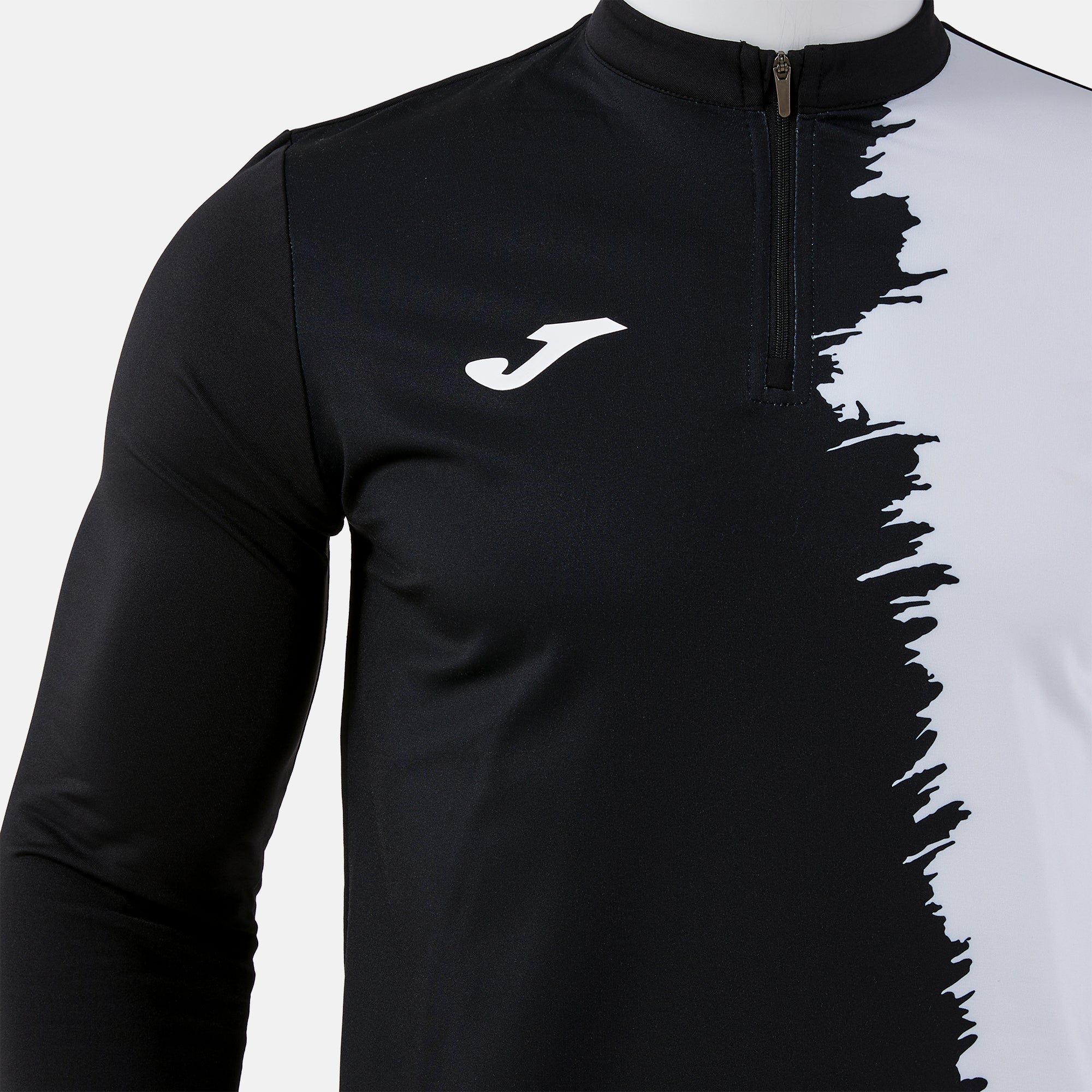 Joma PICASHO CITY Qtr Zip Sweatshirt (Black White) — view 4