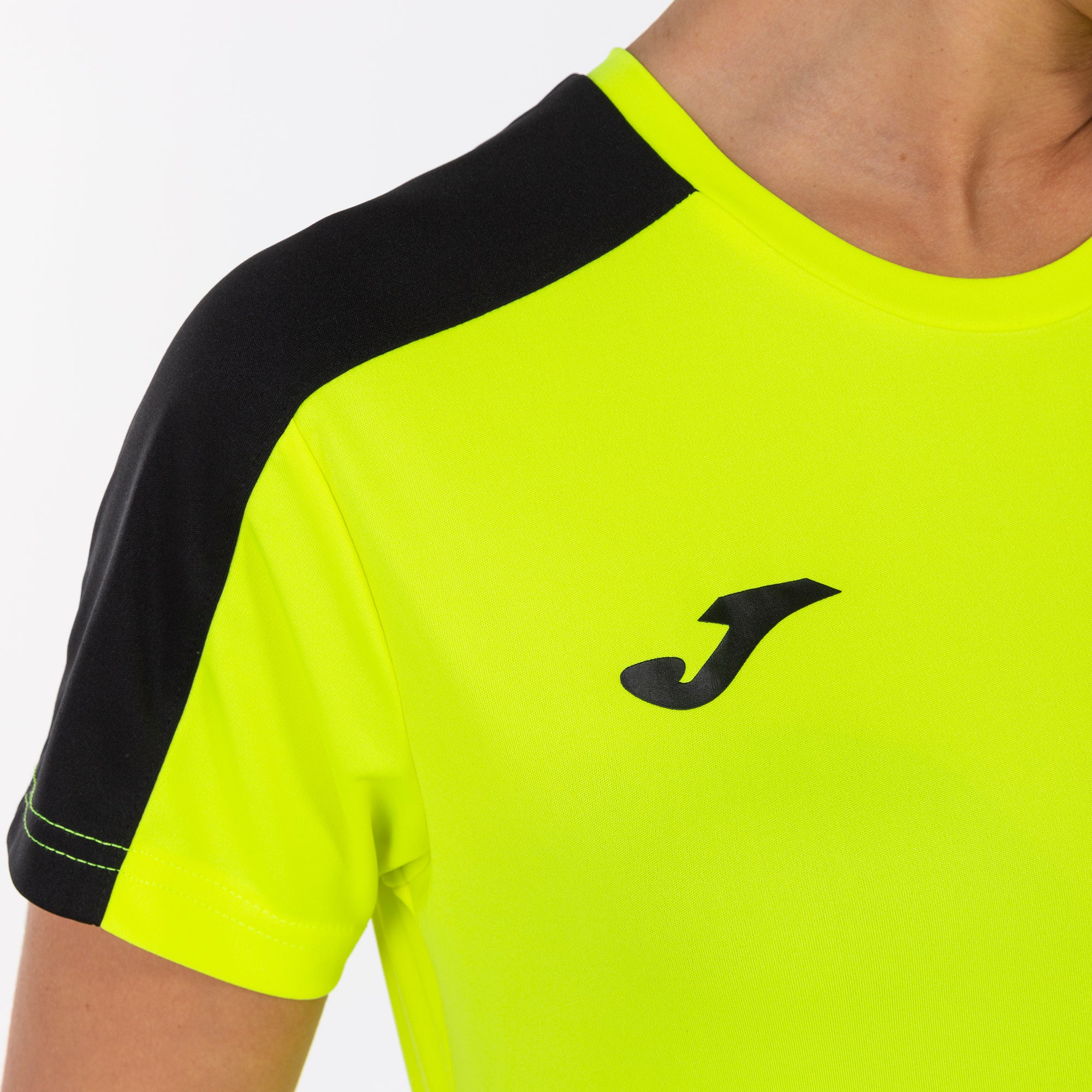 joma academy iii women s shirt fluo yellow black