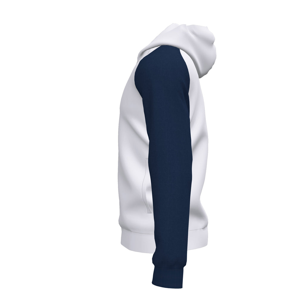 Joma ACADEMY IV Full Zip Hooded Jacket (White Navy Blue)
