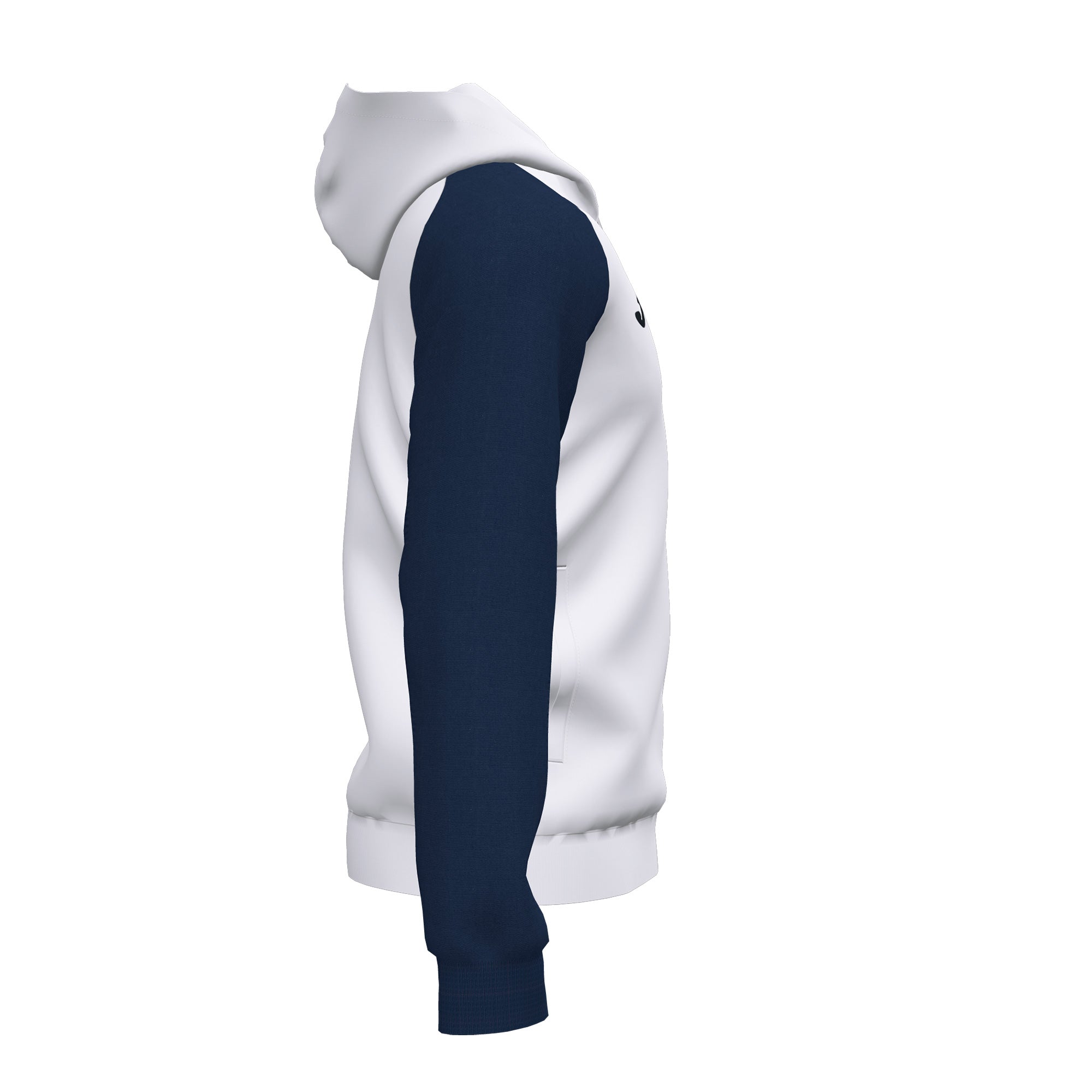 Joma ACADEMY IV Full Zip Hooded Jacket (White Navy Blue)