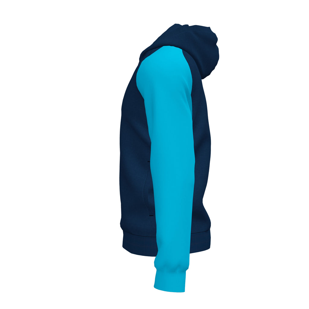 Joma ACADEMY IV Full Zip Hooded Jacket (Navy Blue Fluo Turquoise)