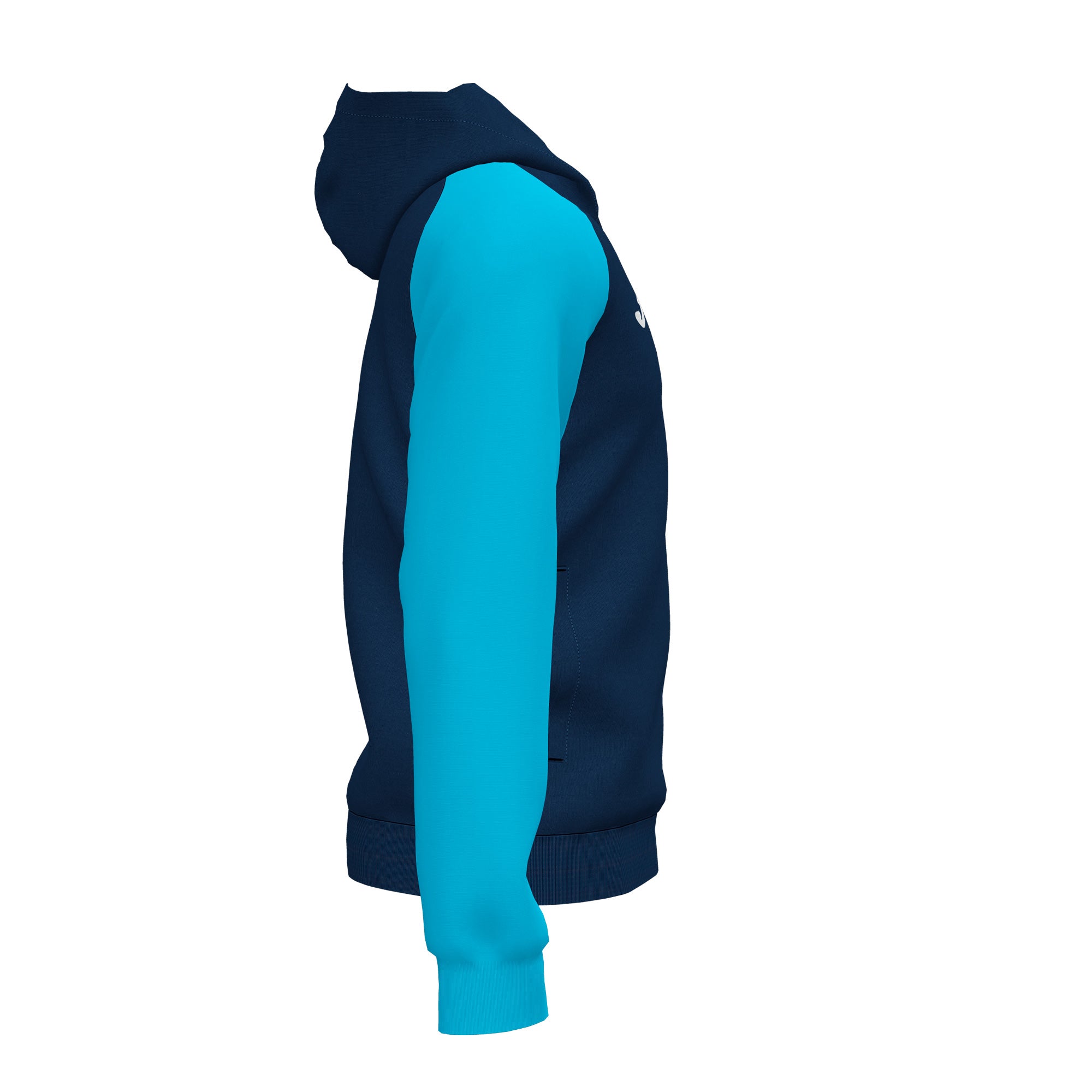 Joma ACADEMY IV Full Zip Hooded Jacket (Navy Blue Fluo Turquoise)