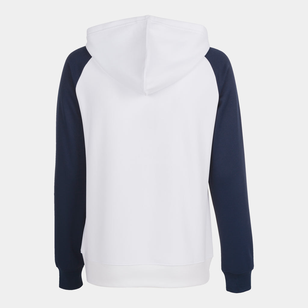 Joma ACADEMY IV Women's Full Zip Hooded Tracksuit Jacket (White Navy Blue)