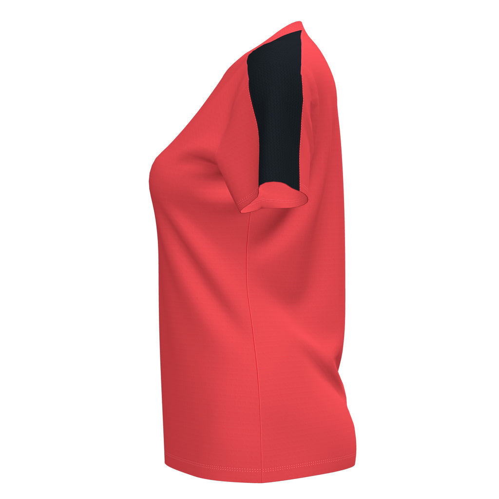 joma academy iii women s shirt fluo coral black