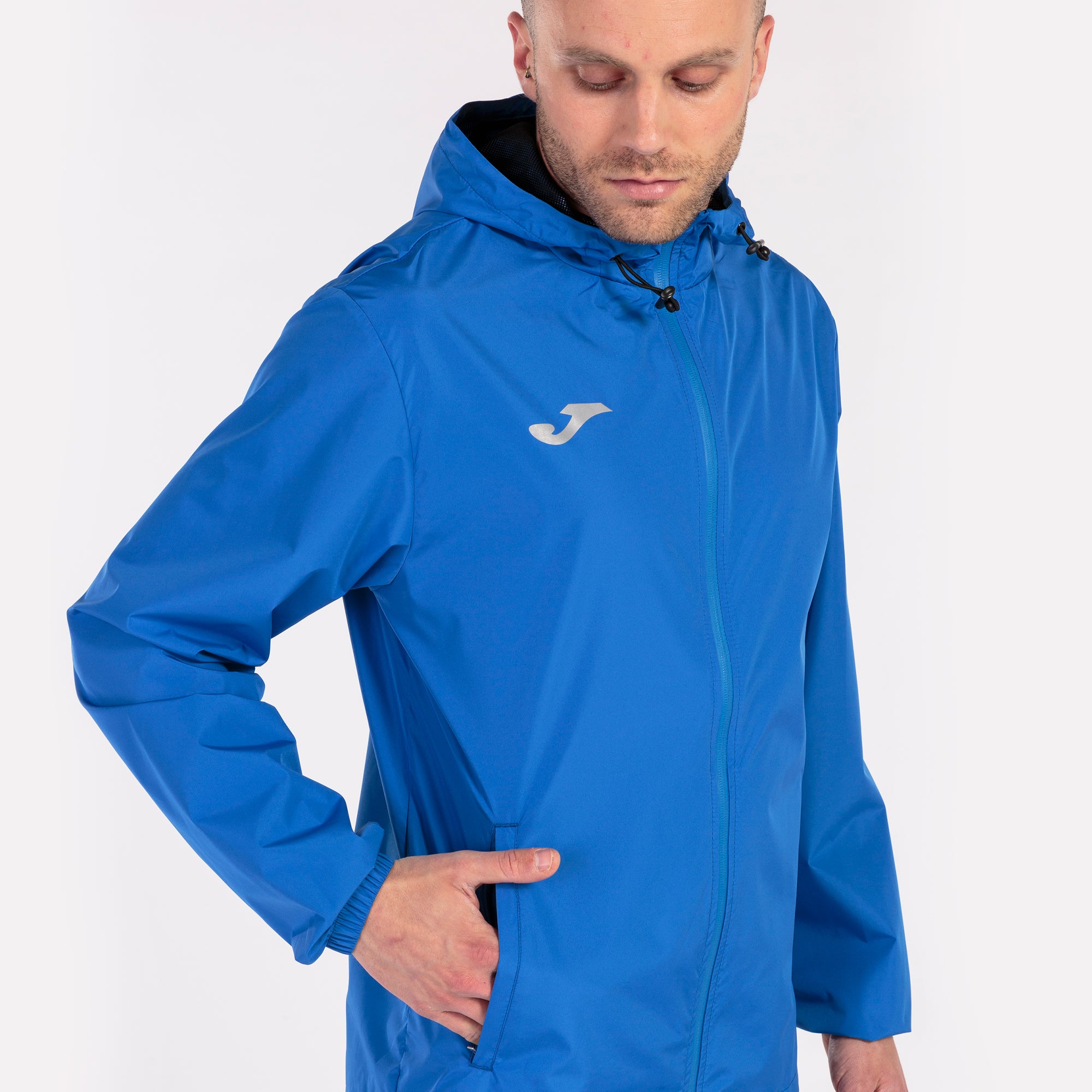 joma raincoat elite viii running rain jacket royal blue