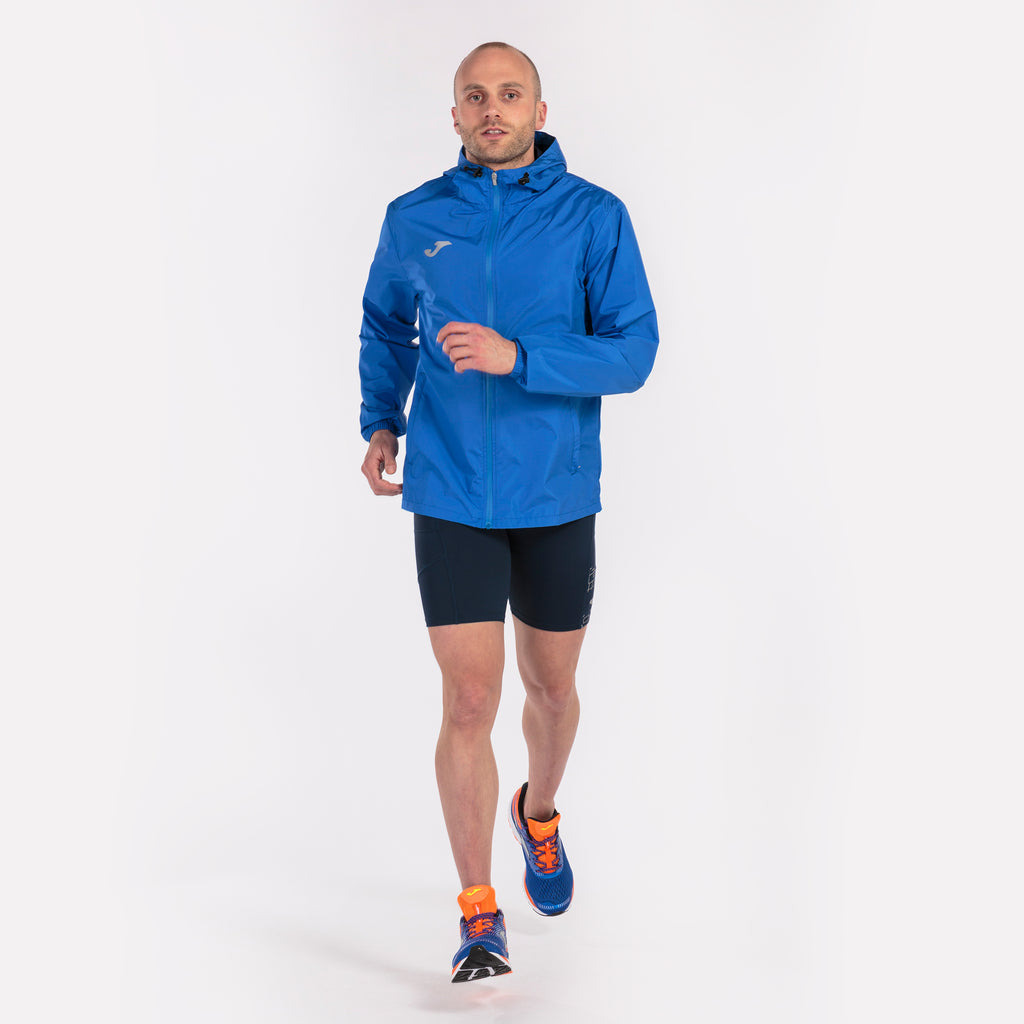 joma raincoat elite viii running rain jacket royal blue