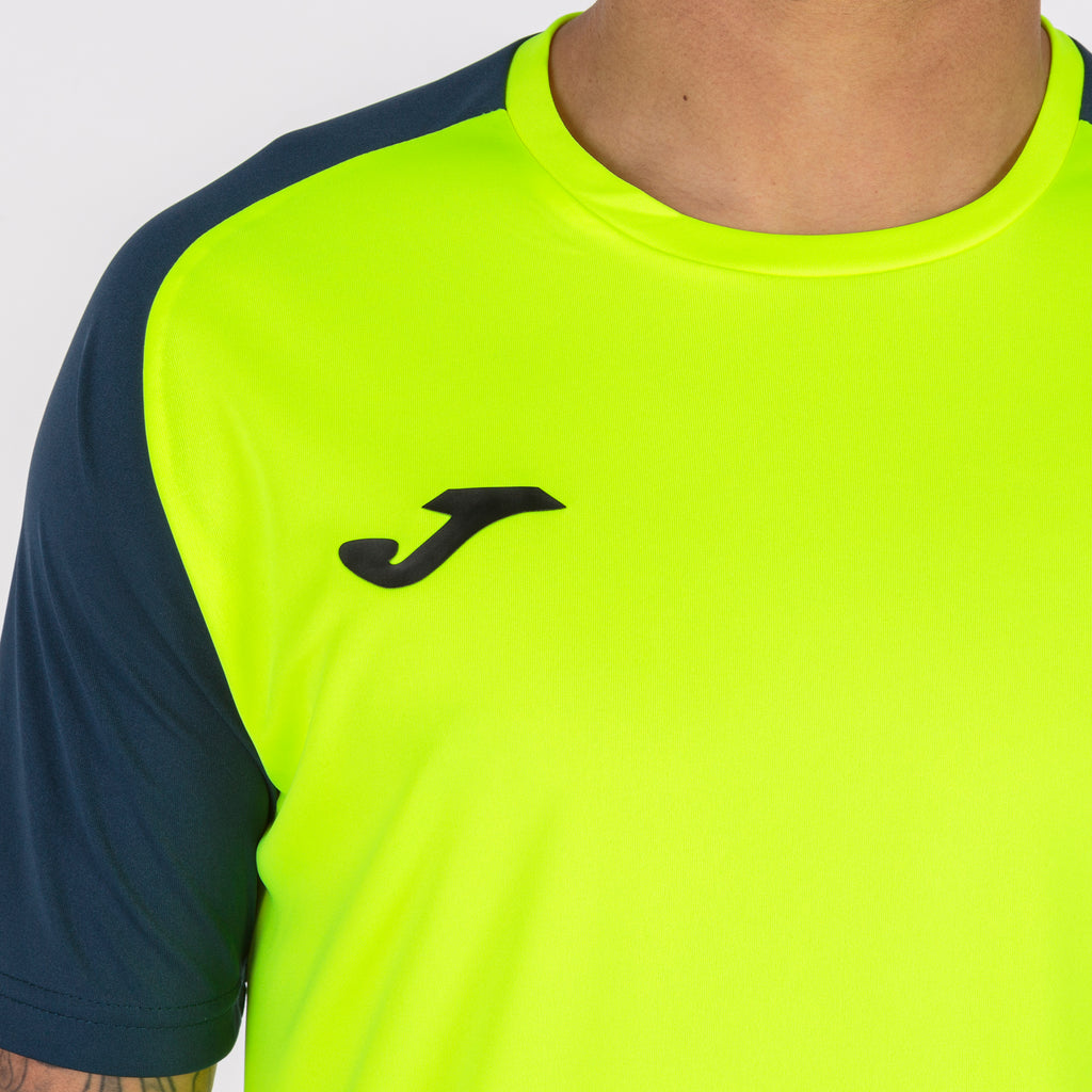joma academy iv shirt fluo yellow navy blue