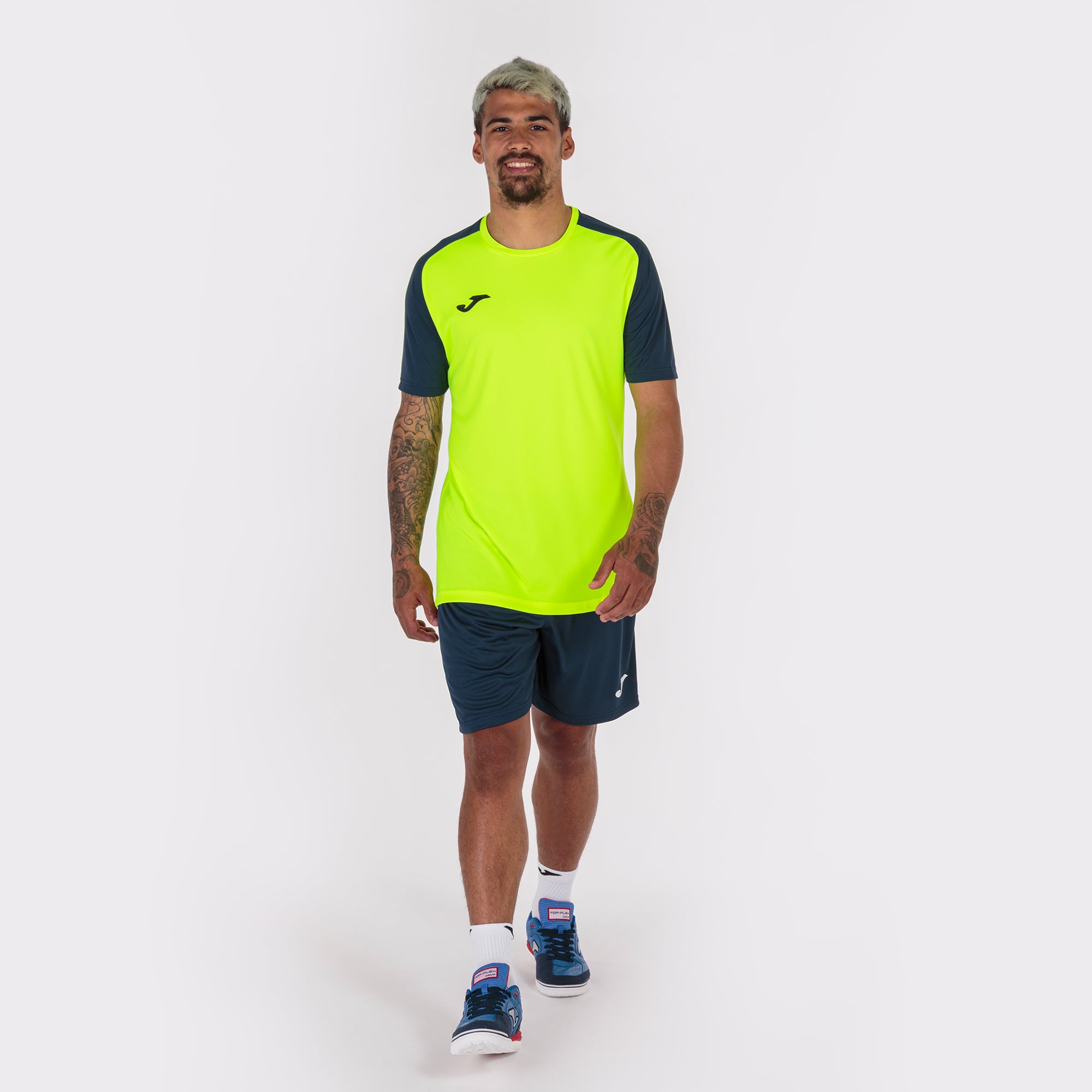 Joma ACADEMY IV Shirt (Fluo Yellow Navy Blue)