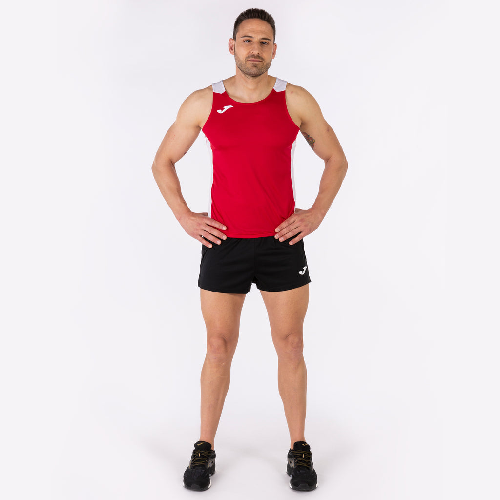 joma record ii sleeveless running vest red white