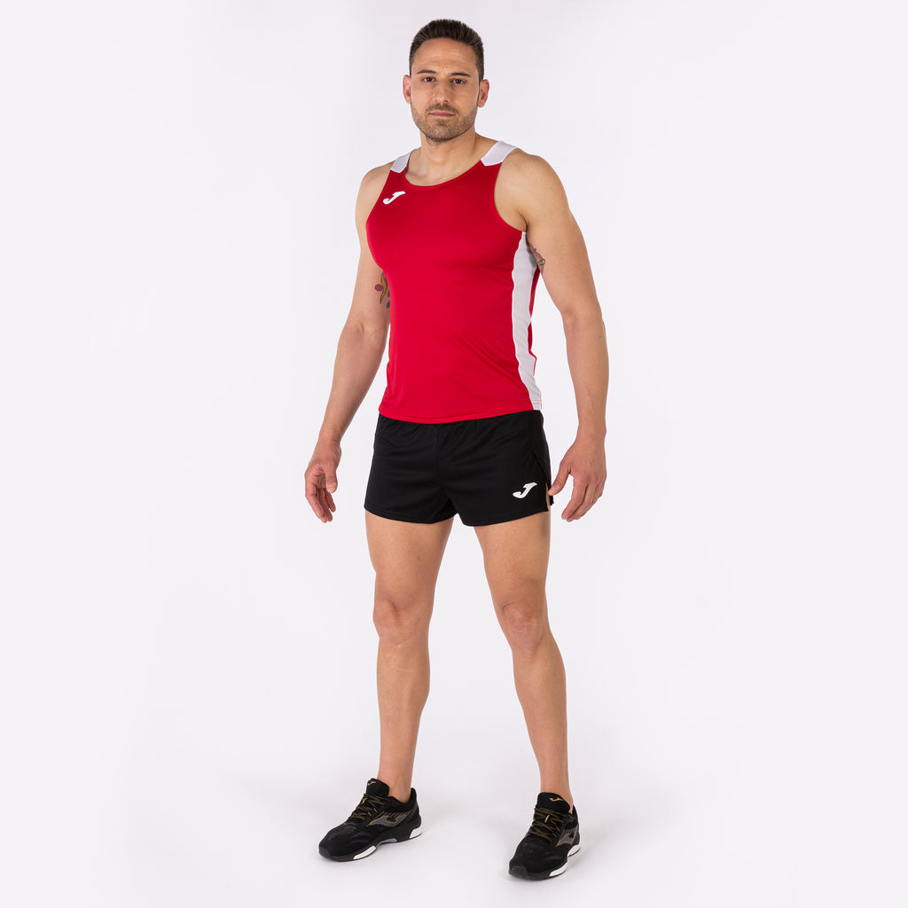Joma RECORD II Sleeveless Running Vest (Red White)