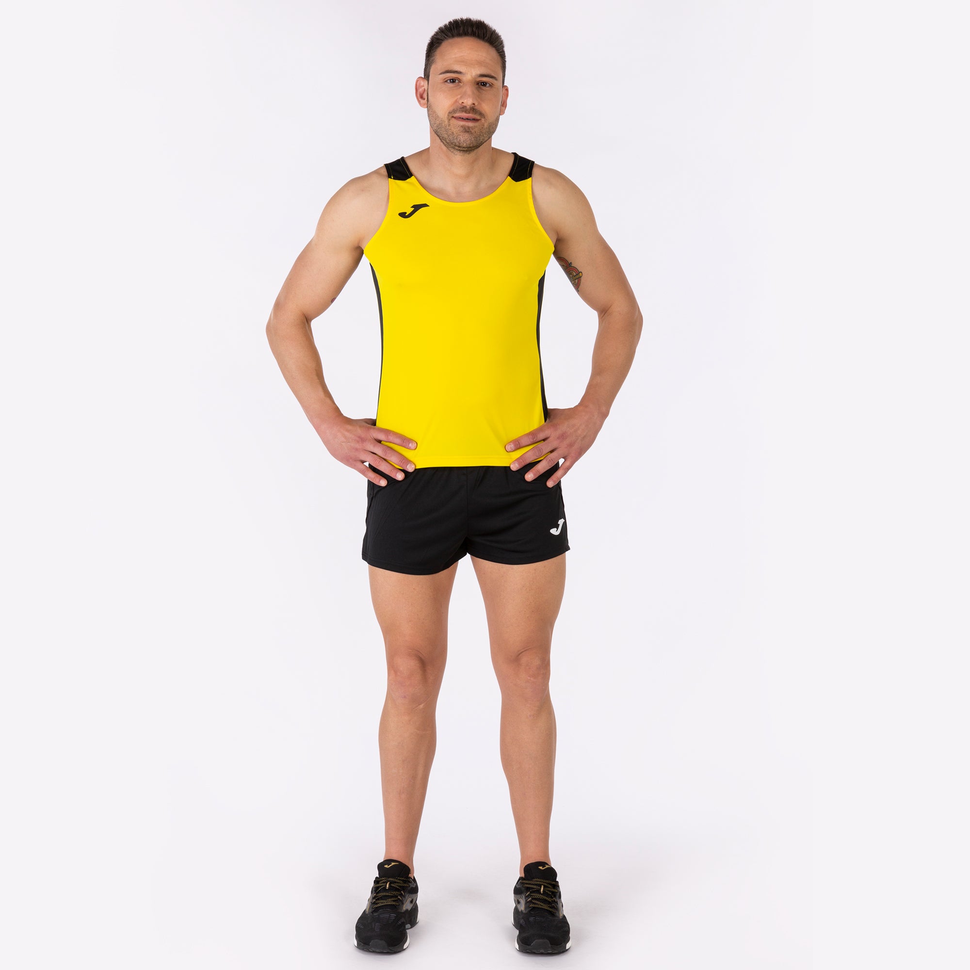 joma record ii sleeveless running vest yellow black
