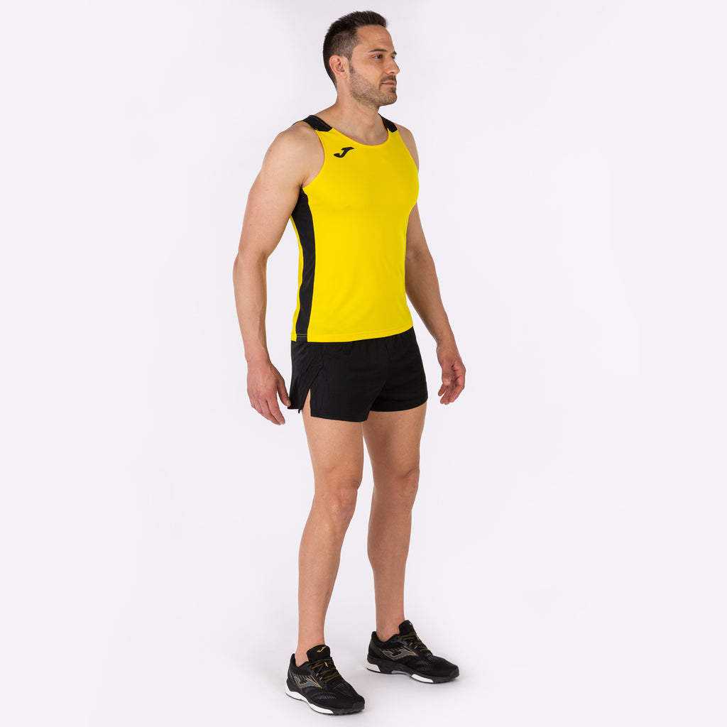 joma record ii sleeveless running vest yellow black