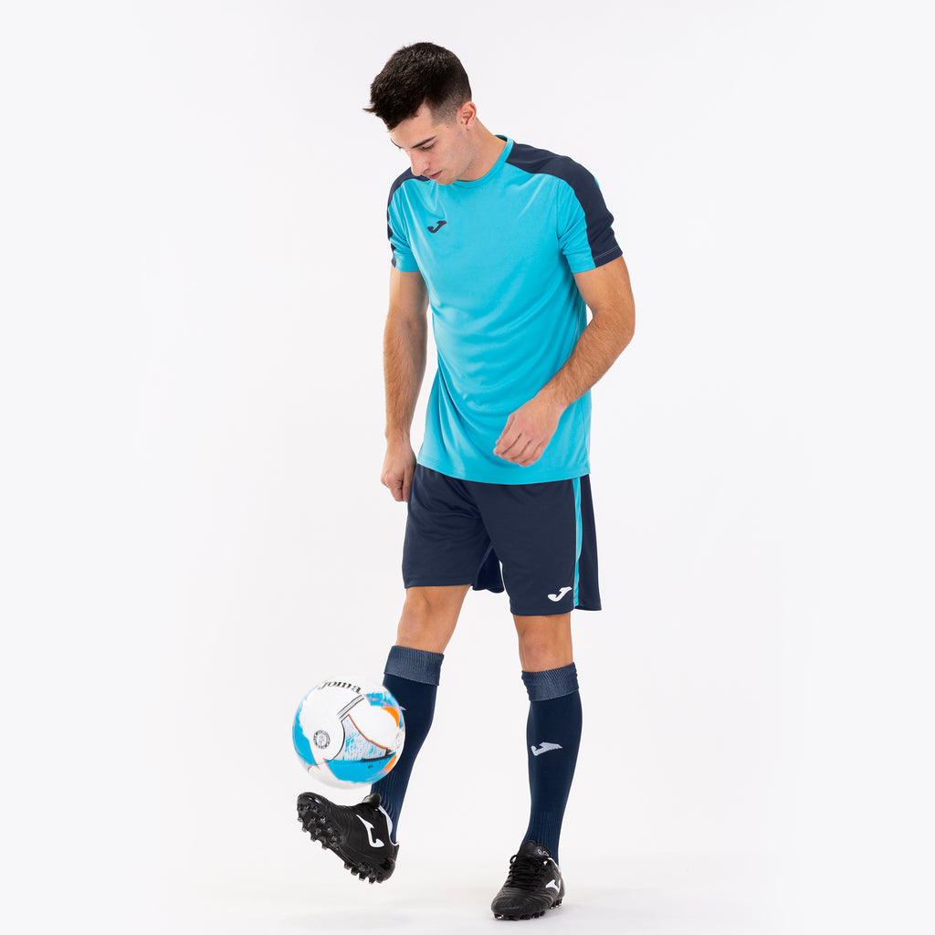 joma maxi short navy blue fluo turquoise