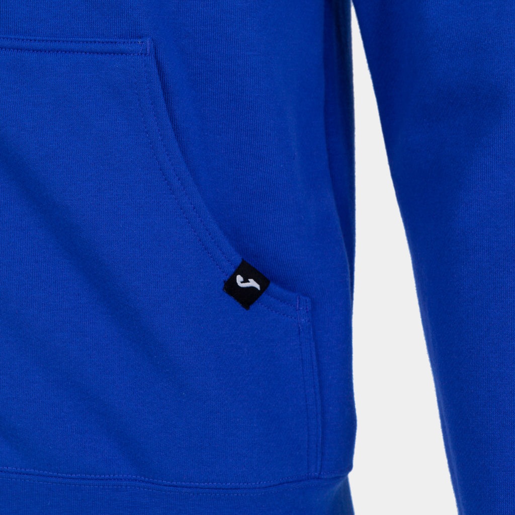 joma jungle cotton mix full zip hooded jacket royal blue