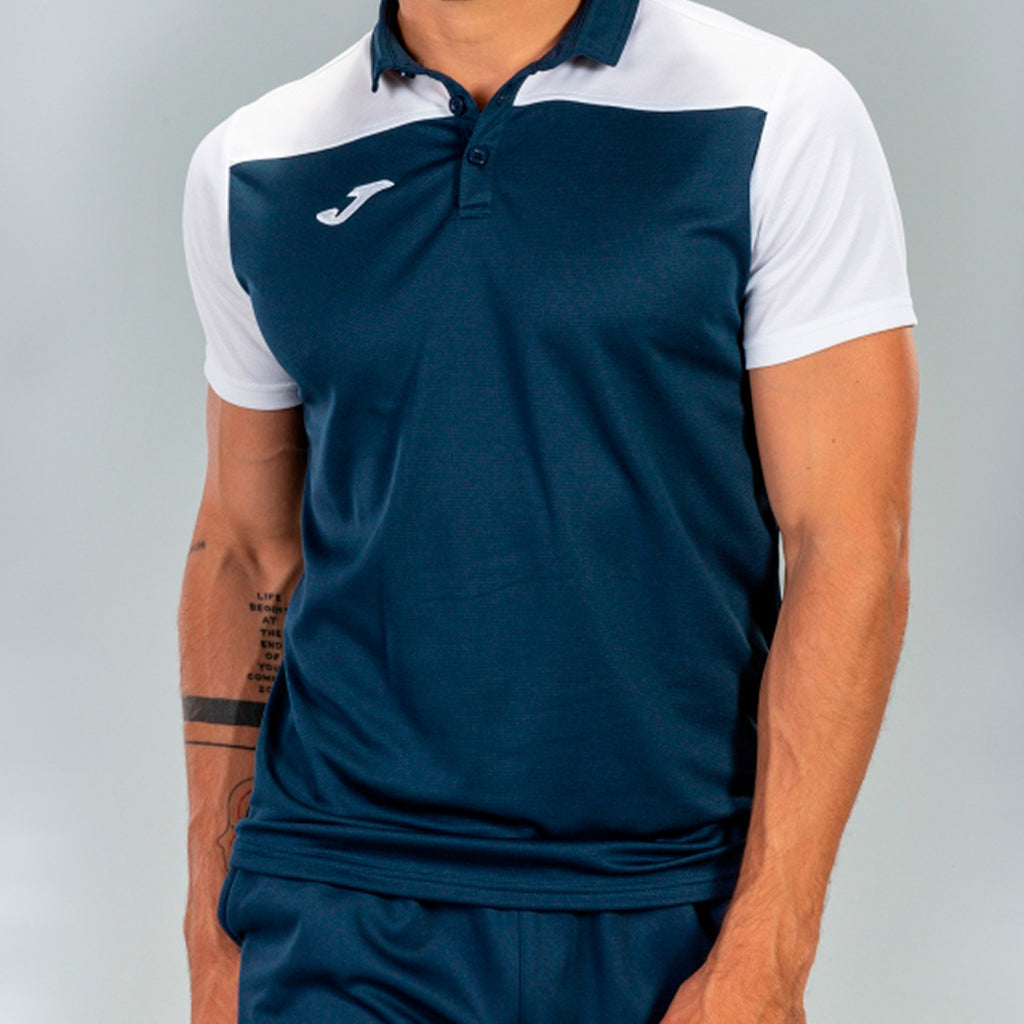 Joma HOBBY II Polo Shirt (Navy Blue White)