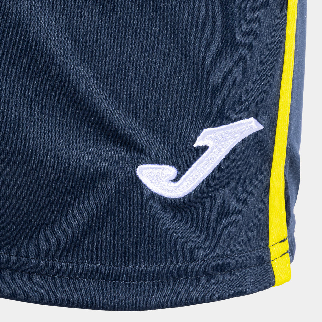 joma open iii bermuda short navy blue yellow