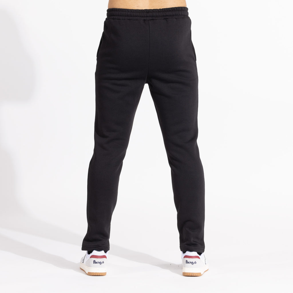 joma montana straight cotton mix fleece tracksuit bottoms black