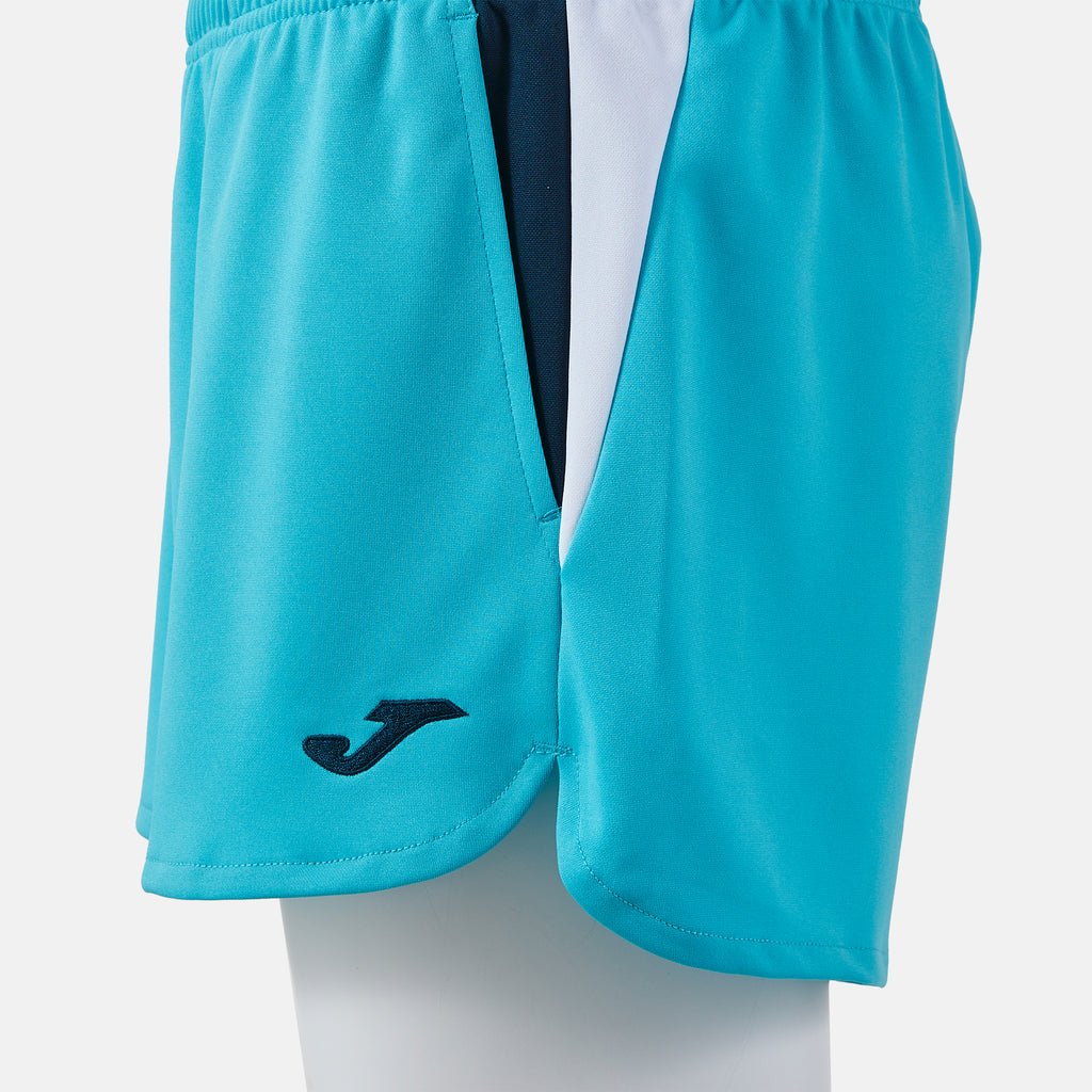 Joma TERRA Women's Short (Fluo Turquoise Dark Navy) — view 4