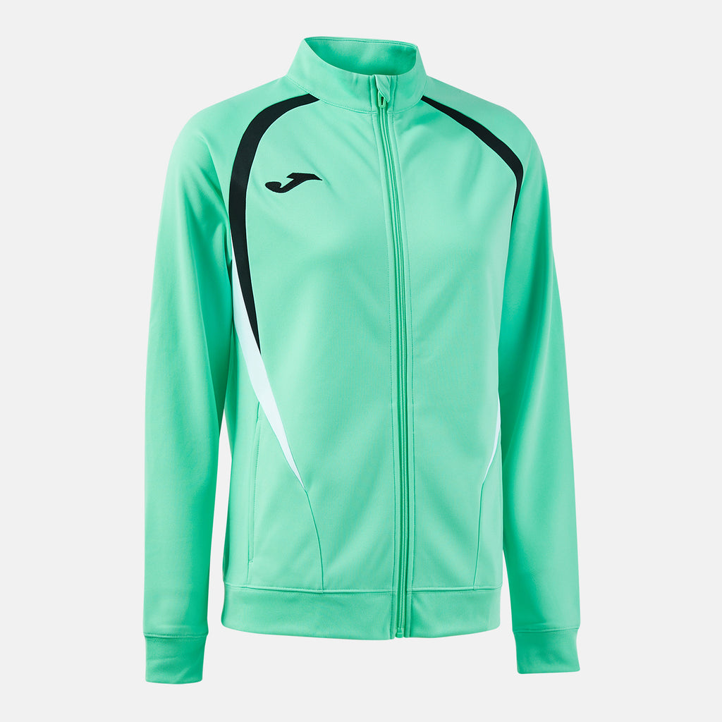 Joma CHAMPIONSHIP 20 Women's Full Zip Tracksuit Jacket (Light Green Black)