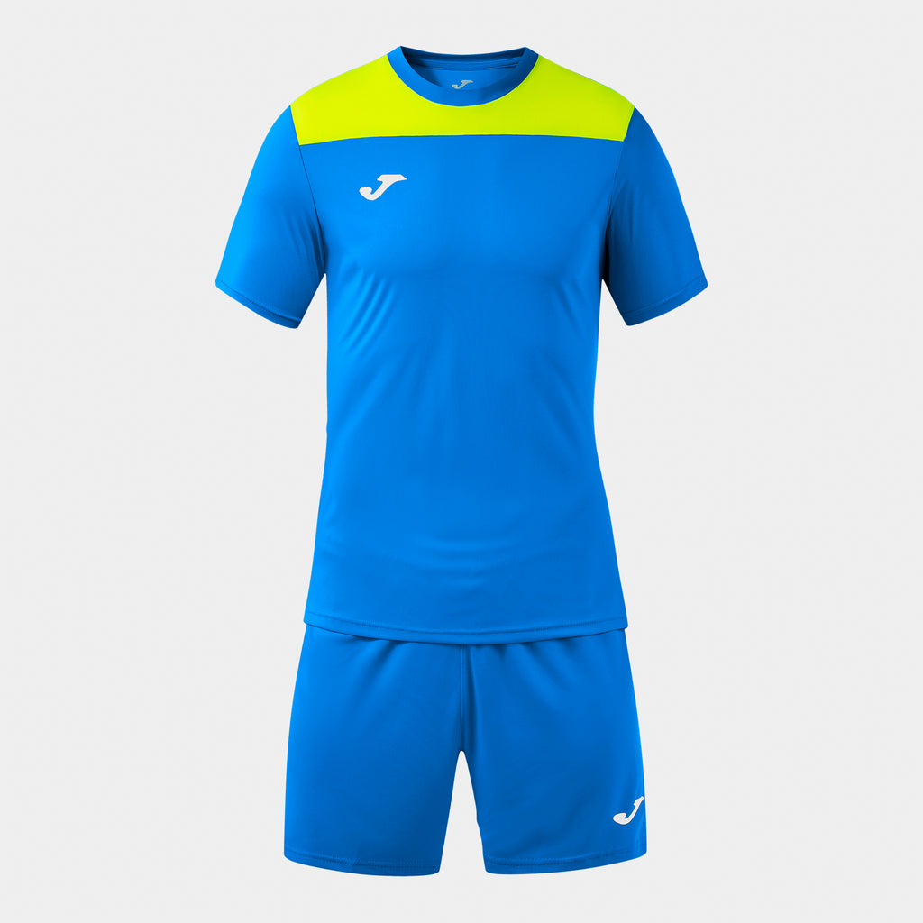 Joma PHOENIX III Shirt and Short Set (Royal Blue Yellow)