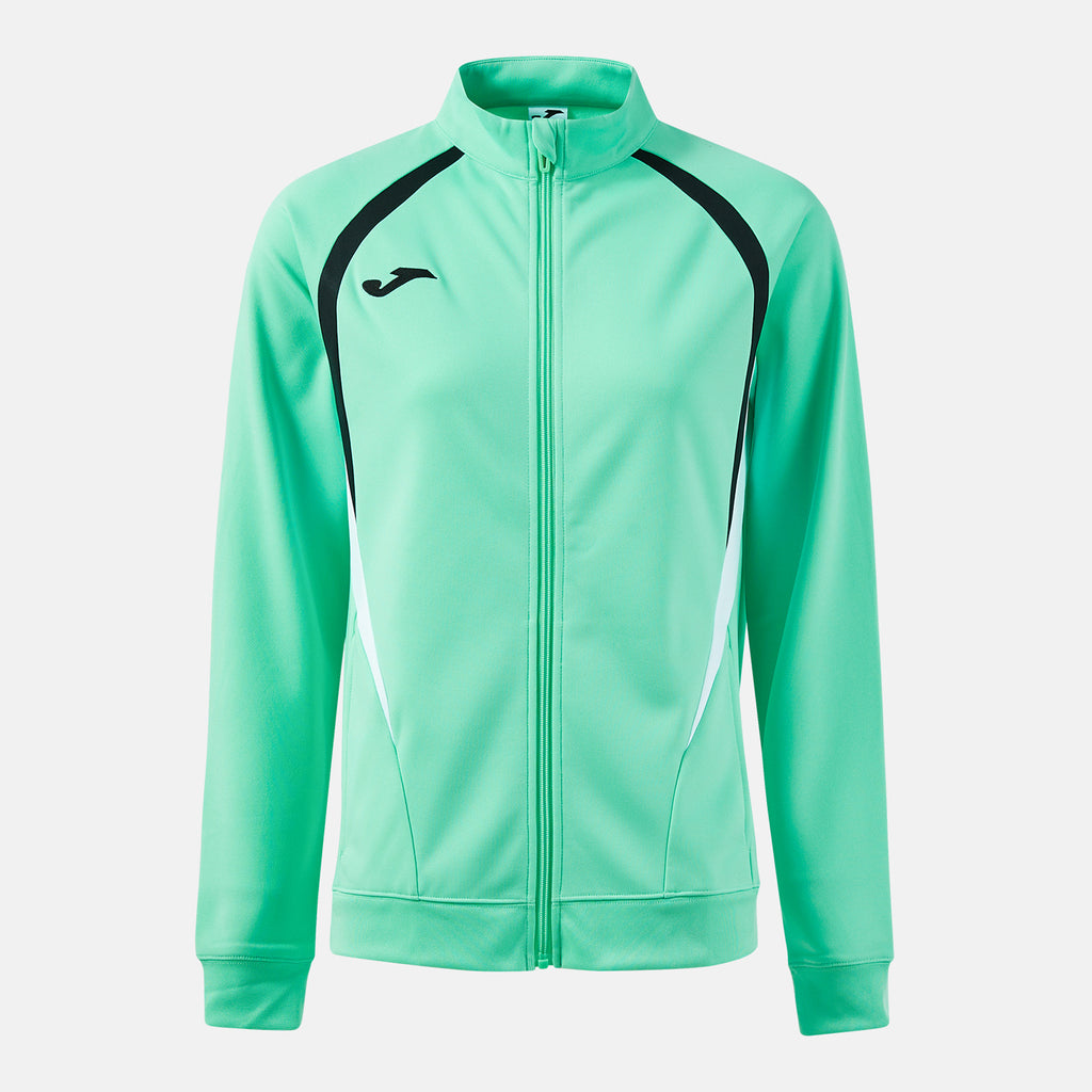 Joma CHAMPIONSHIP 20 Women's Full Zip Tracksuit Jacket (Light Green Black)