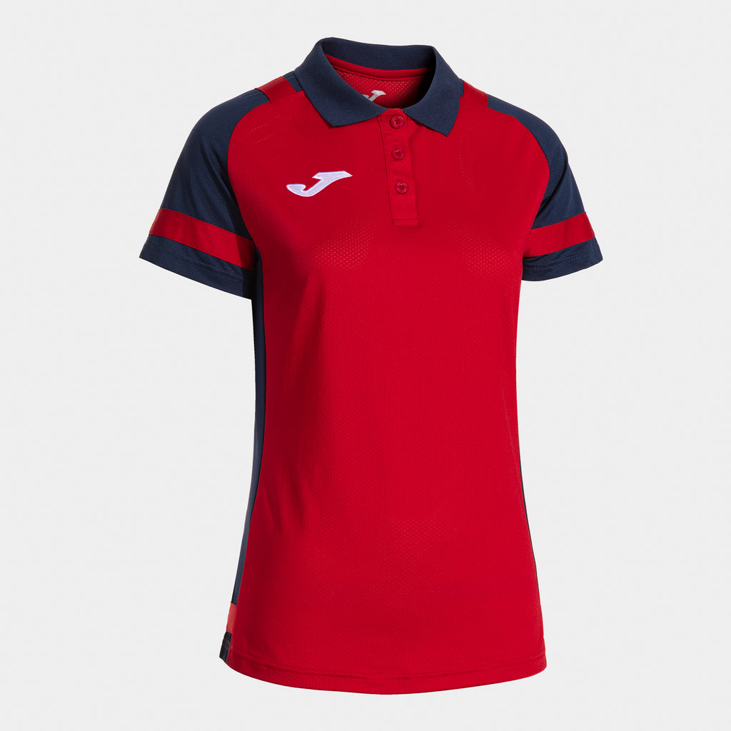 Joma LIDER Women's Polo Shirt (Red Navy Blue)