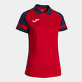 Joma LIDER Women's Polo Shirt (Red Navy Blue)