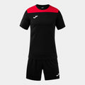 Joma PHOENIX III Shirt and Short Set (Black Red)