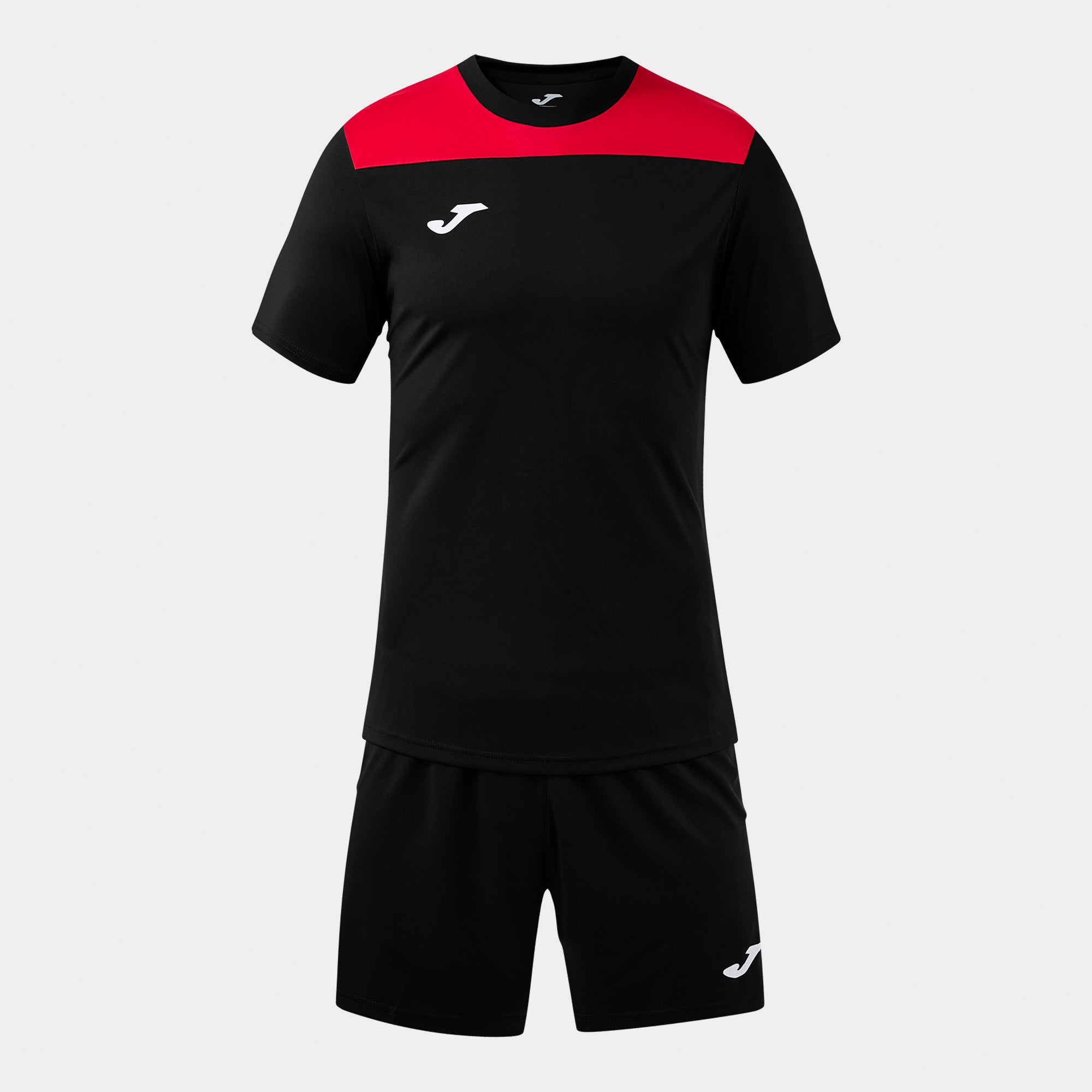 Joma PHOENIX III Shirt and Short Set (Black Red)