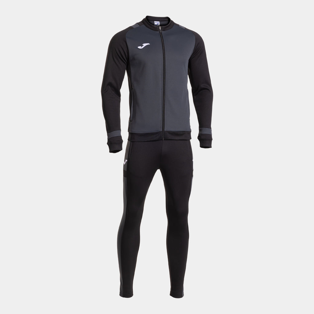 Joma LIDER Tracksuit Set (Dark Gray Black)