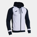 Joma LIDER Full Zip Hooded Jacket (White Dark Navy)