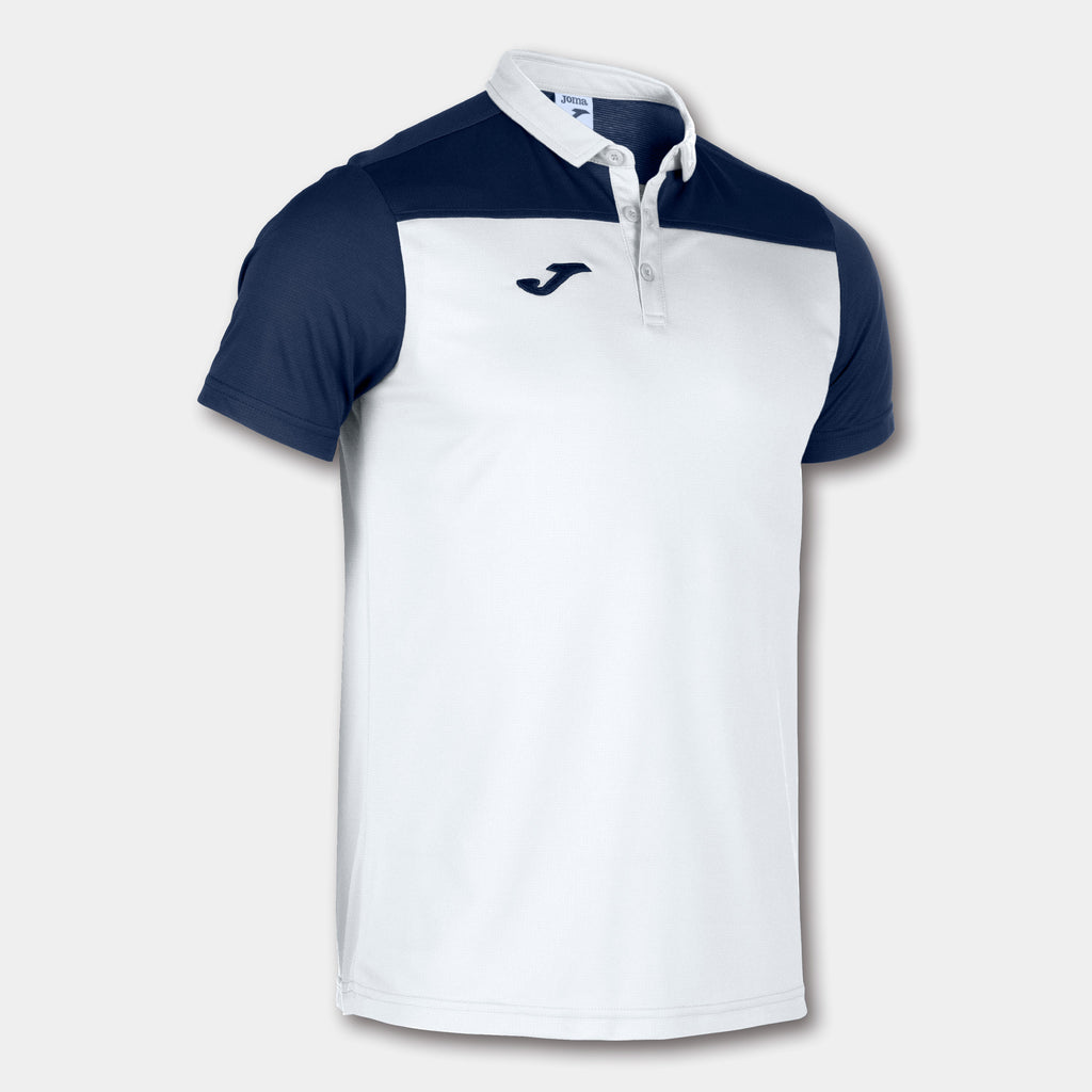 Joma HOBBY II Polo Shirt (White Navy Blue)